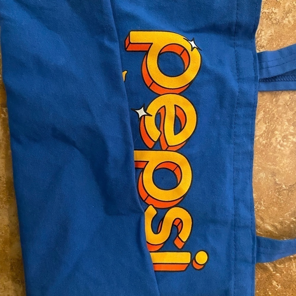 Printed Pepsi blue cotton tote Good Condition - Picture 5 of 8
